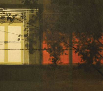 Ohne Titel, Mischtechnik auf Leinwand, 105 x 125 cm, 2002