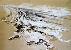 Ohne Titel, Mischtechnik auf Packpapier, 50 x 69 cm, 2005